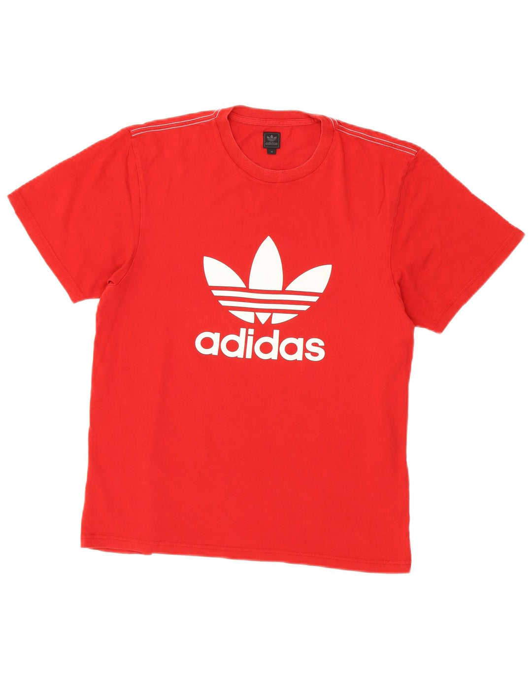 Adidas T-Shirt Graphique Homme Rouge Moyen Coton