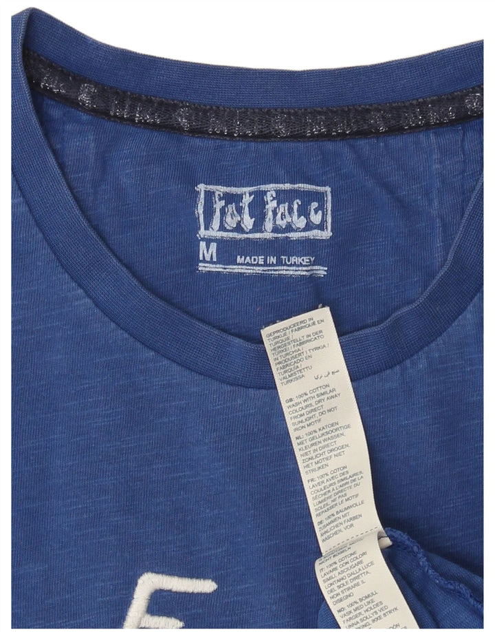 Fat Face T-Shirt Graphique Homme Bleu Moyen Coton