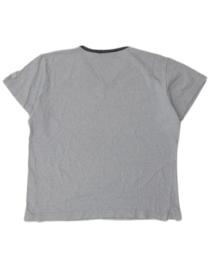 Champion T-Shirt Femme Top UK 14 Bleu Moyen Coton