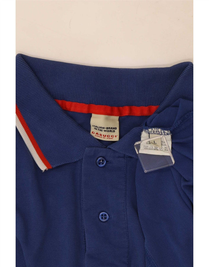 Casucci Polo Homme Grand Bleu Rayé Coton