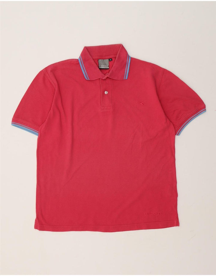 Diadora Polo Homme Rose Moyen Coton