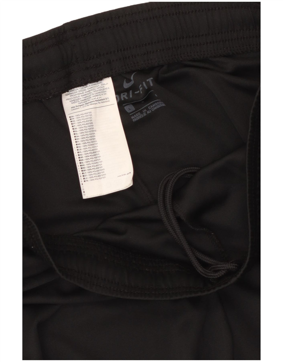 Short de sport Nike pour hommes, grand, noir, polyester