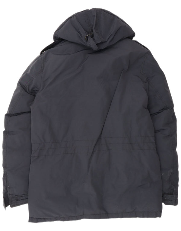 Tommy Hilfiger Veste matelassée à capuche pour homme UK 40 Large Bleu marine
