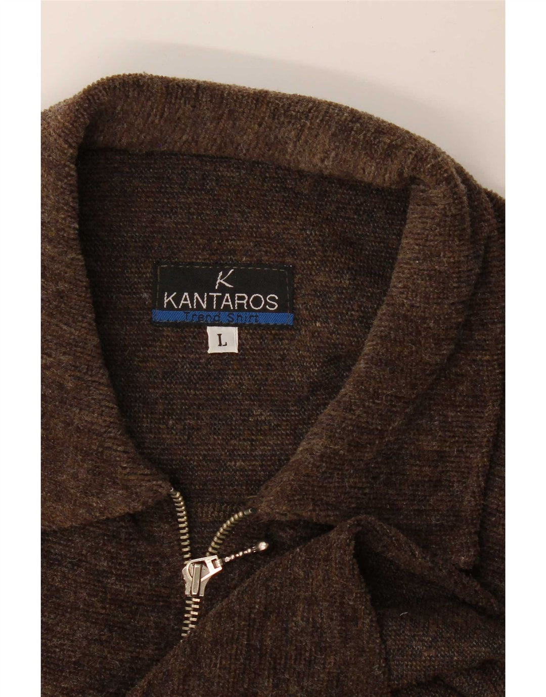 Kantaros Chemise zippée pour homme Taille L Marron