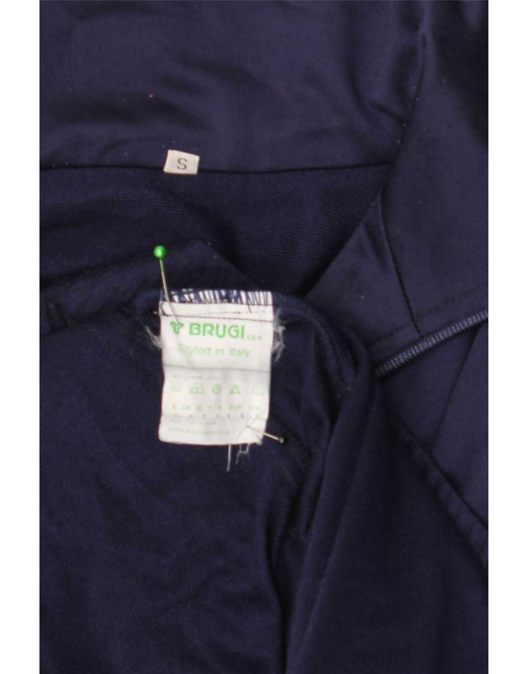 Brugi Veste de survêtement graphique pour homme Petit Bleu marine Polyester