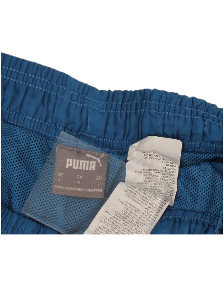 Puma Short de Bain Graphique Homme Large Bleu Polyester