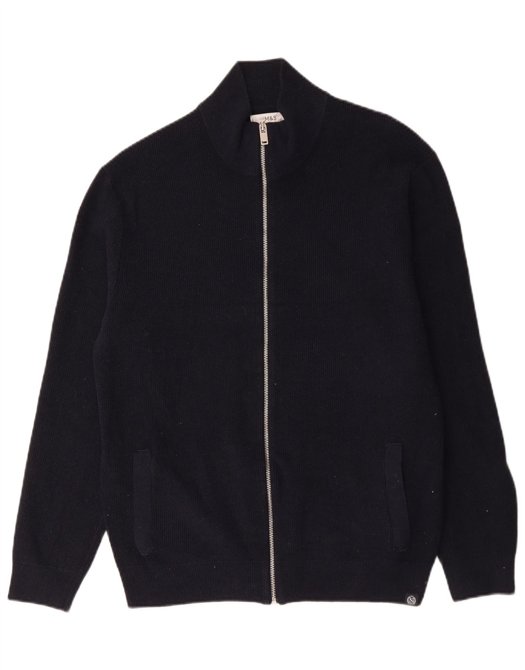 Marks & Spencer Pull Cardigan Homme XL Bleu Marine Polyester