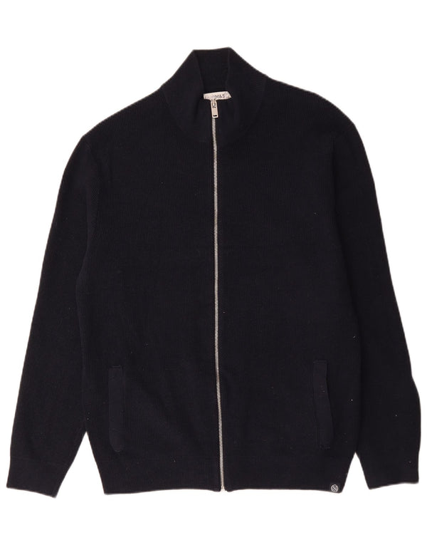Marks & Spencer Pull Cardigan Homme XL Bleu Marine Polyester