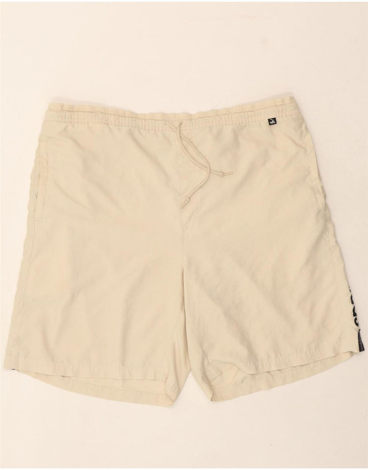 ADIDAS Mens Graphic Sport Shorts 2XL  Off White Polyester Vintage Adidas and Second-Hand Adidas from Messina Hembry 