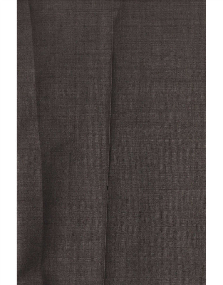 Marks & Spencer Pantalon de Costume Droit Homme W32 L31 Gris Laine