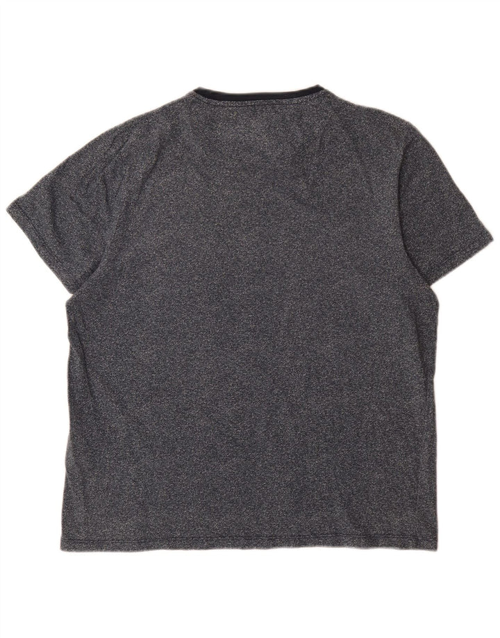 Ted Baker T-Shirt Homme Taille 4 Grand Bleu Marine Moucheté Coton