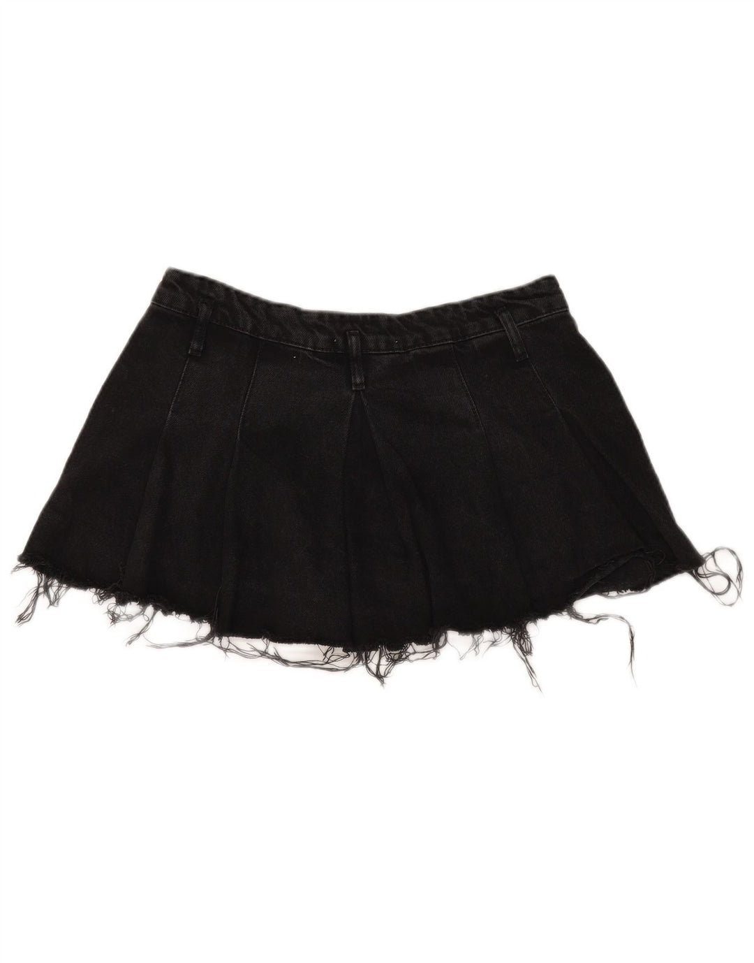 Zara Femme Mini Jupe En Jean Moyen W32 Coton Noir