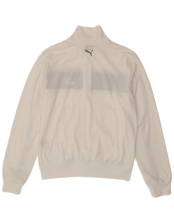 Puma Veste de Survêtement Homme Blanc Moyen Polyester Colorblock