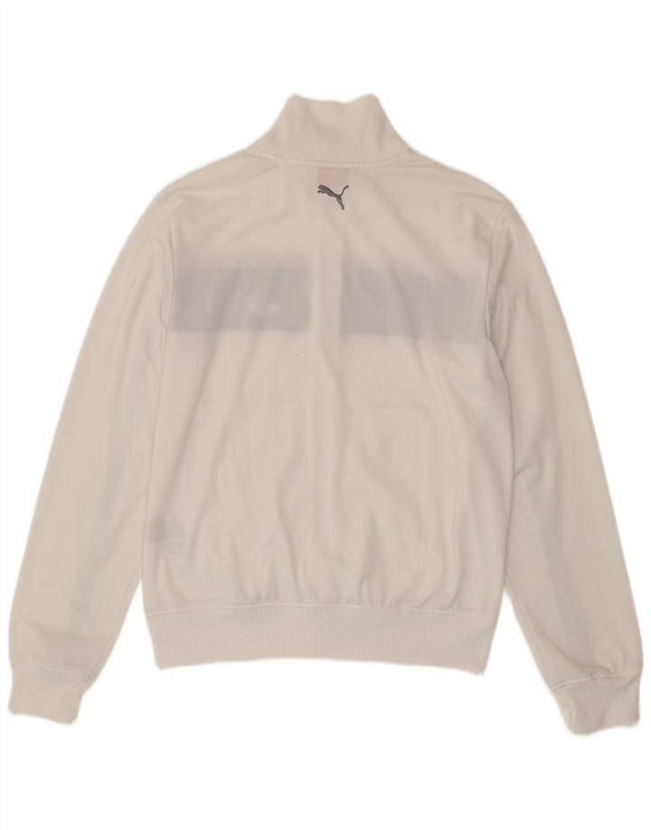 Puma Veste de Survêtement Homme Blanc Moyen Polyester Colorblock