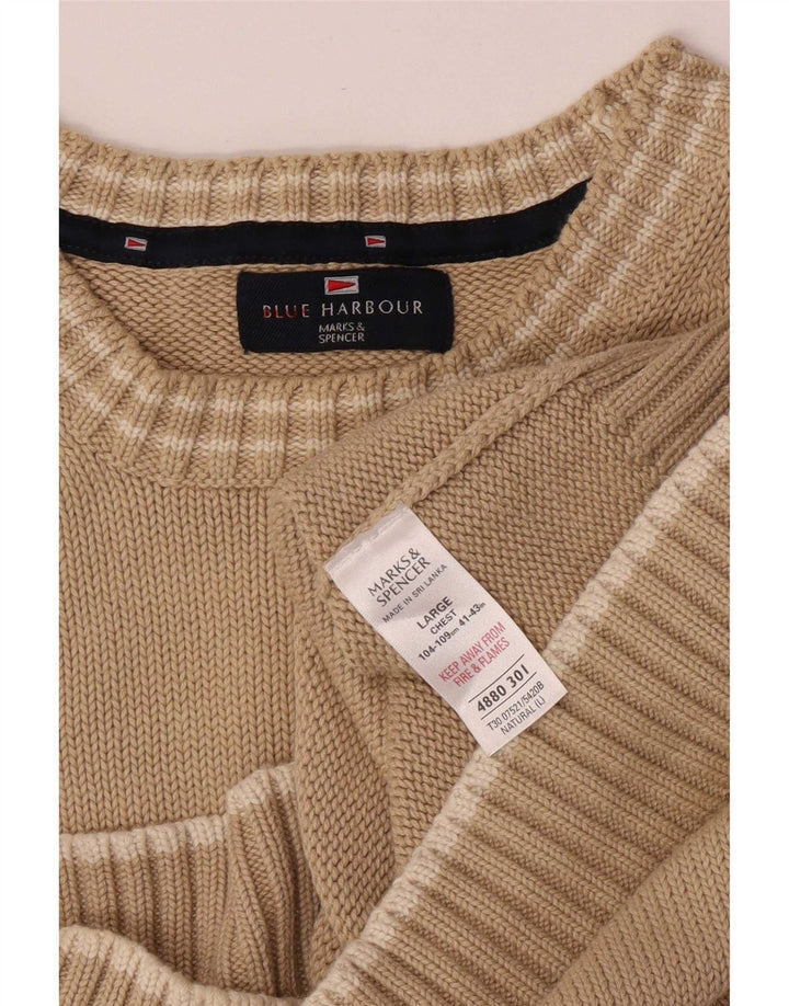 Marks & Spencer Pull à col rond Blue Harbour pour homme, grand beige