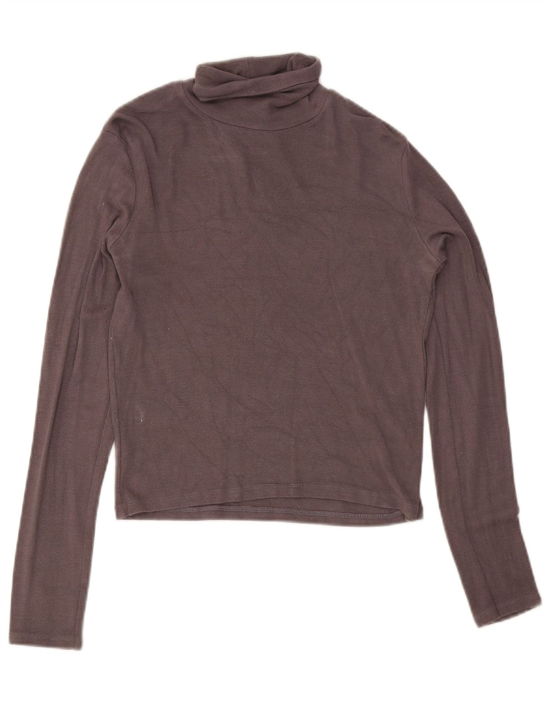 Zara Womens Crop Top Manches Longues UK 14 Large Gris