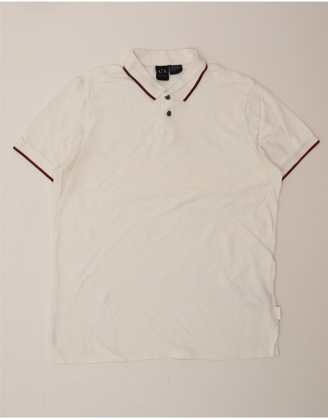 ARMANI EXCHANGE Polo Homme XL Blanc Coton