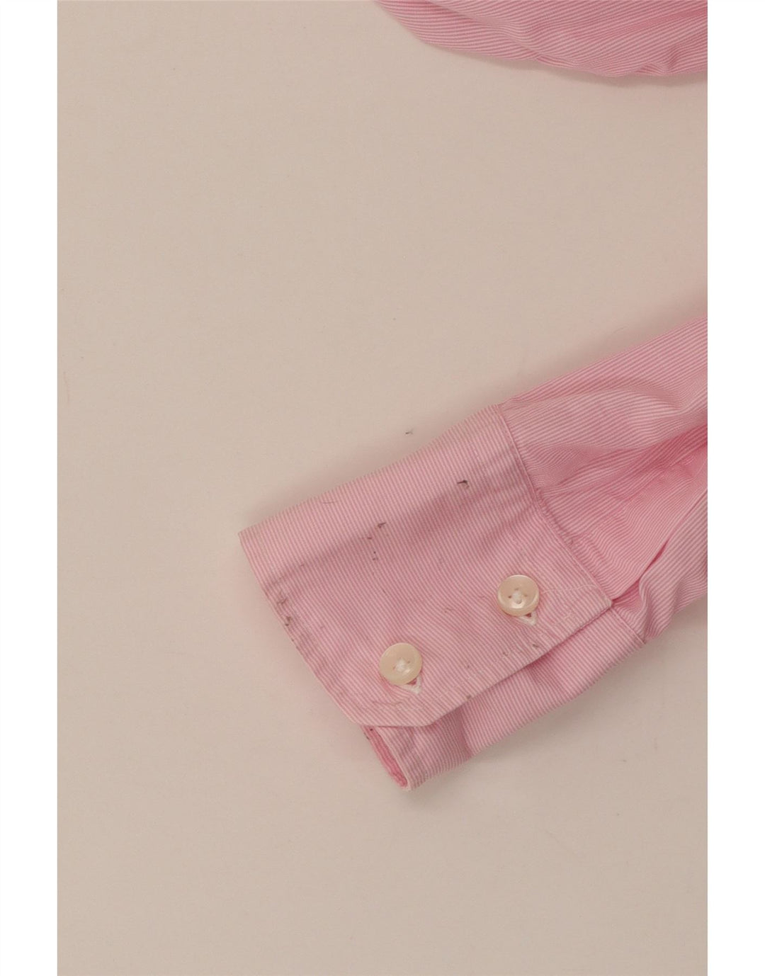 Benetton Chemise Femme UK 12 Rayure Rose Moyenne
