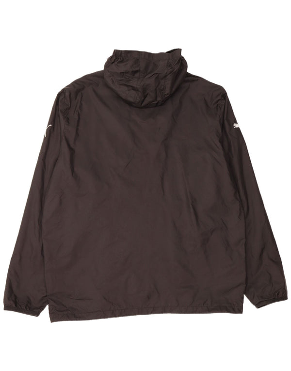 PUMA Veste de pluie à capuche pour homme UK 44 2XL Noir Nylon