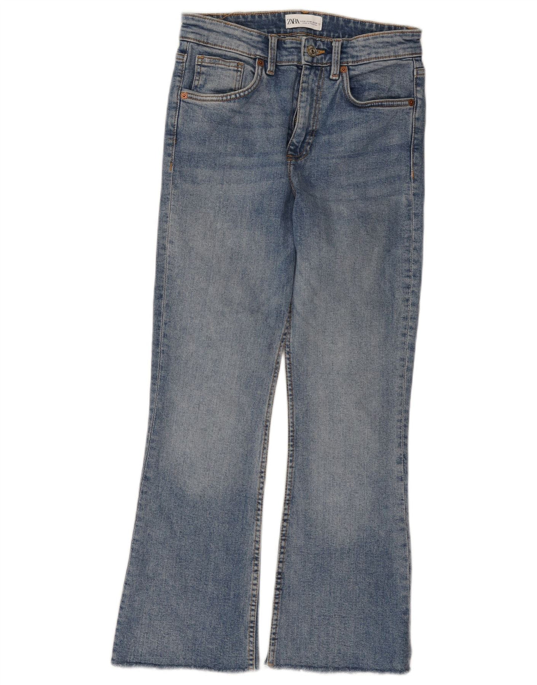 Zara Jean Bootcut Femme EU 38 Petit W28 L26 Bleu