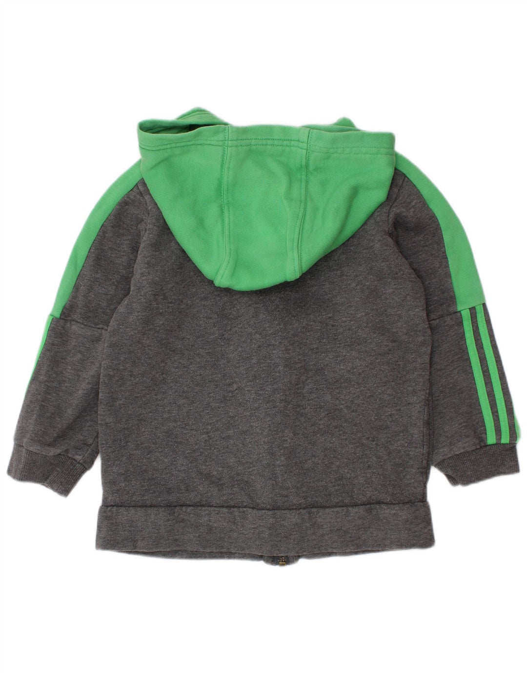 ADIDAS Pull à capuche zippé pour garçon 2-3 ans Gris Colorblock Coton