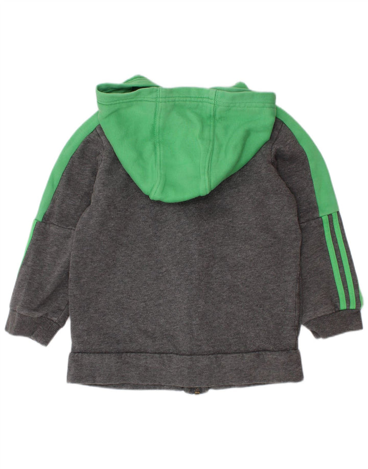 ADIDAS Pull à capuche zippé pour garçon 2-3 ans Gris Colorblock Coton