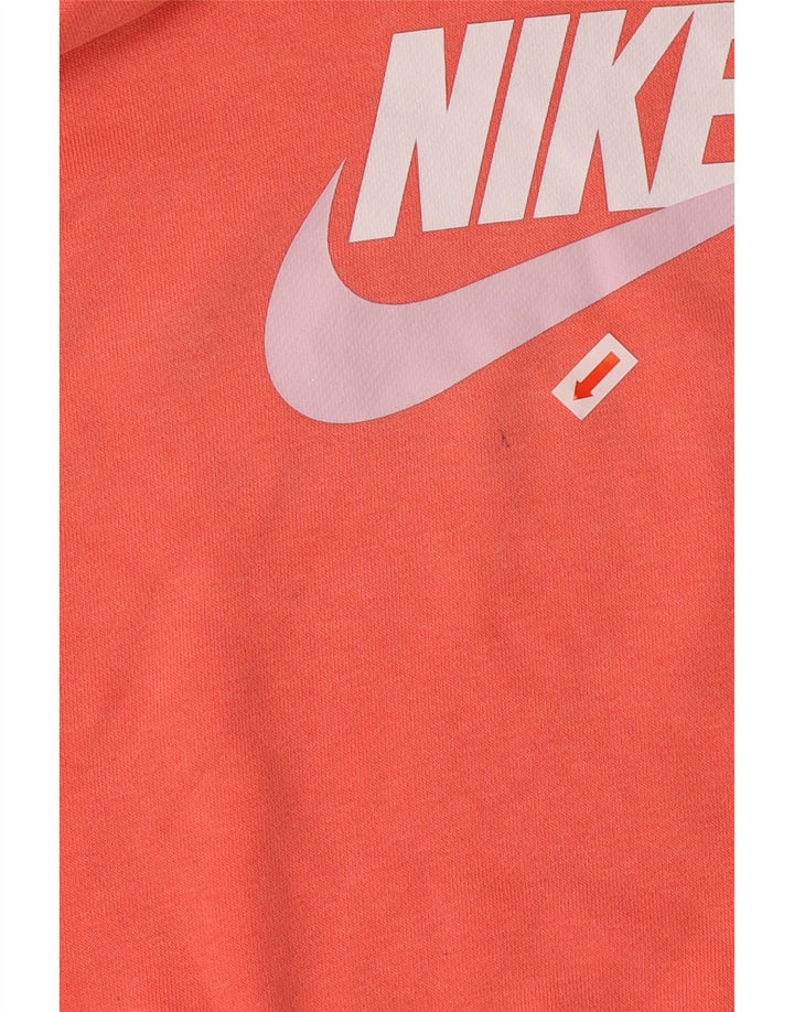 NIKE Pull à capuche court graphique pour fille 12-13 ans Grand rose en coton
