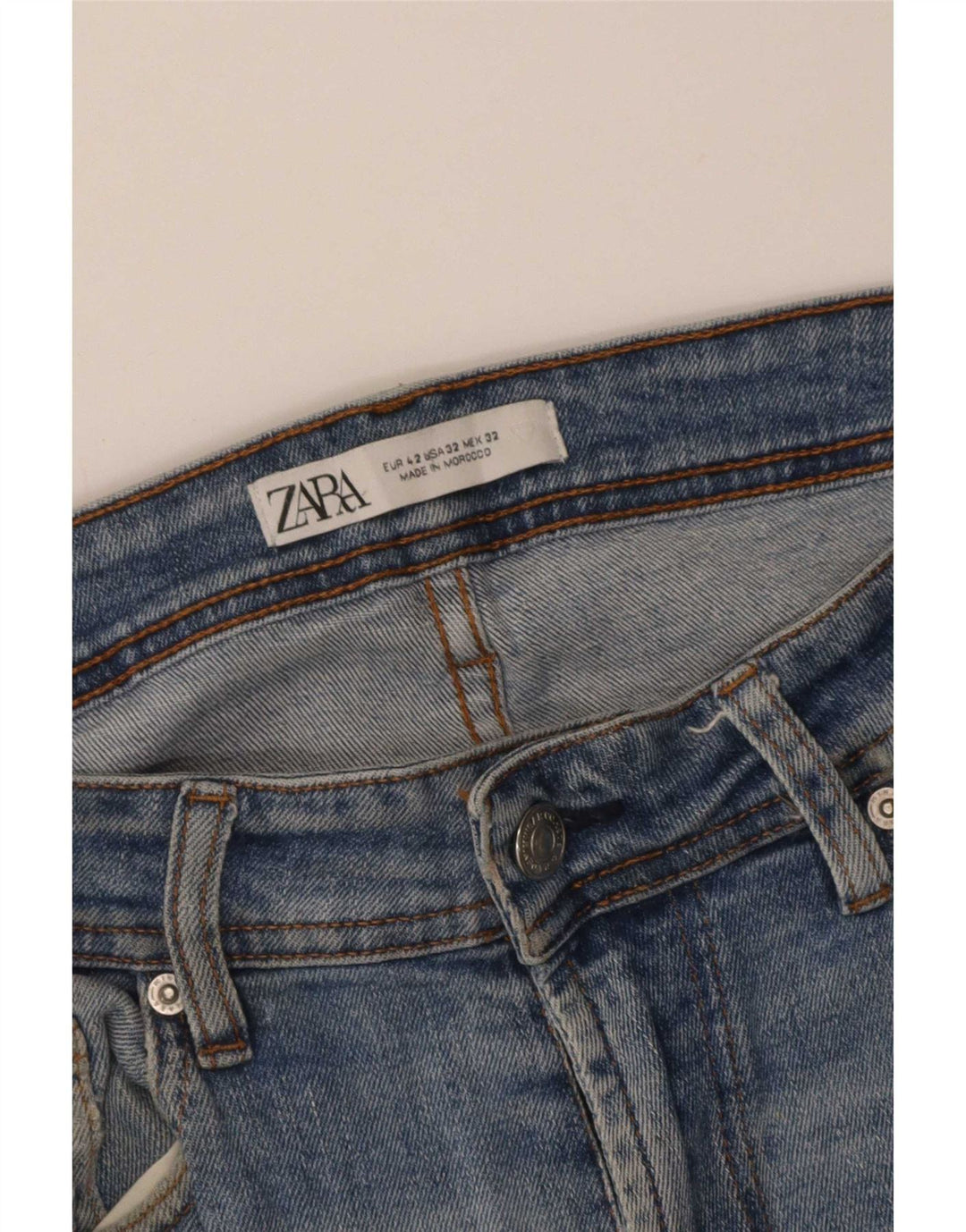 Zara Short en jean pour homme EU 42 Large W32 Bleu