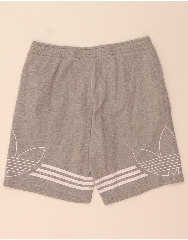 ADIDAS Mens Graphic Sport Shorts Medium  Grey Cotton Vintage Adidas and Second-Hand Adidas from Messina Hembry 