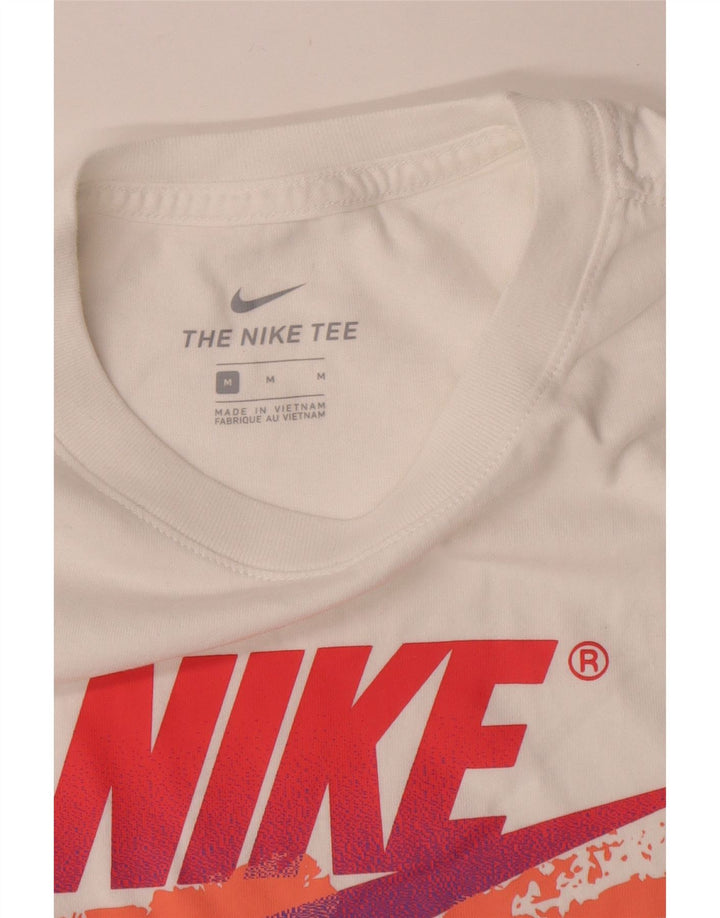 Nike T-shirt graphique pour homme en coton blanc moyen
