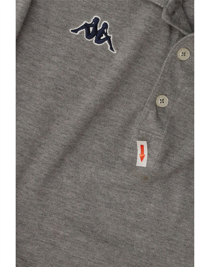 KAPPA Polo Homme Gris Moyen Coton