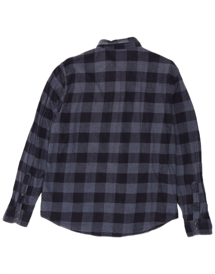 Lee Chemise en flanelle pour homme Coupe régulière XL Bleu marine en coton vichy