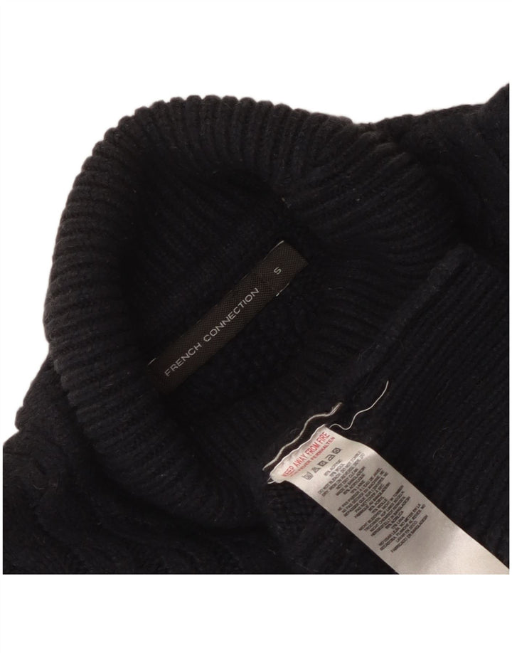 French Connection Pull col roulé pour femme UK 10 Petit Bleu marine