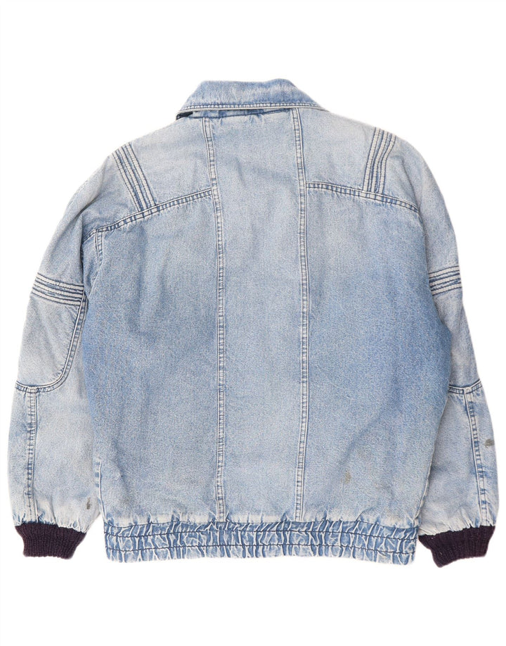 POP 84 Veste Sherpa en denim coupe ample vintage pour homme UK 38 Coton bleu moyen