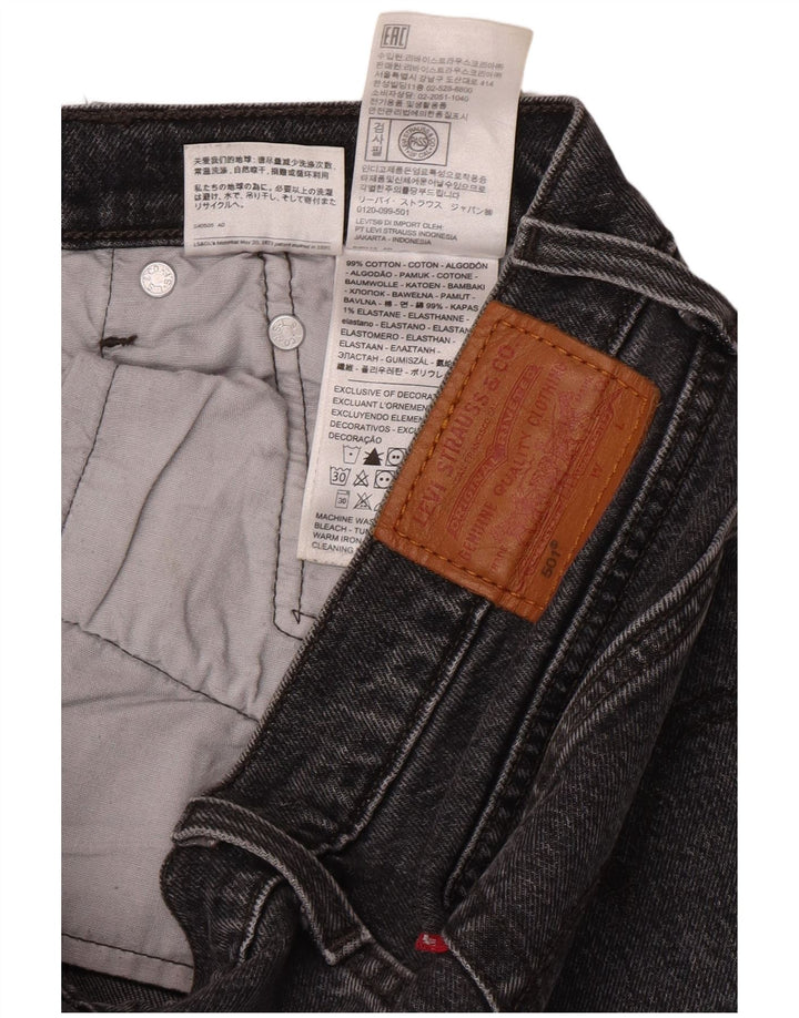 Levi's Jean Droit 501 Femme W28 L28 Gris Coton