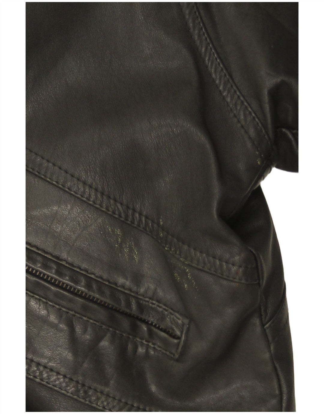 veste en cuir homme vintage UK 42 XL Noir