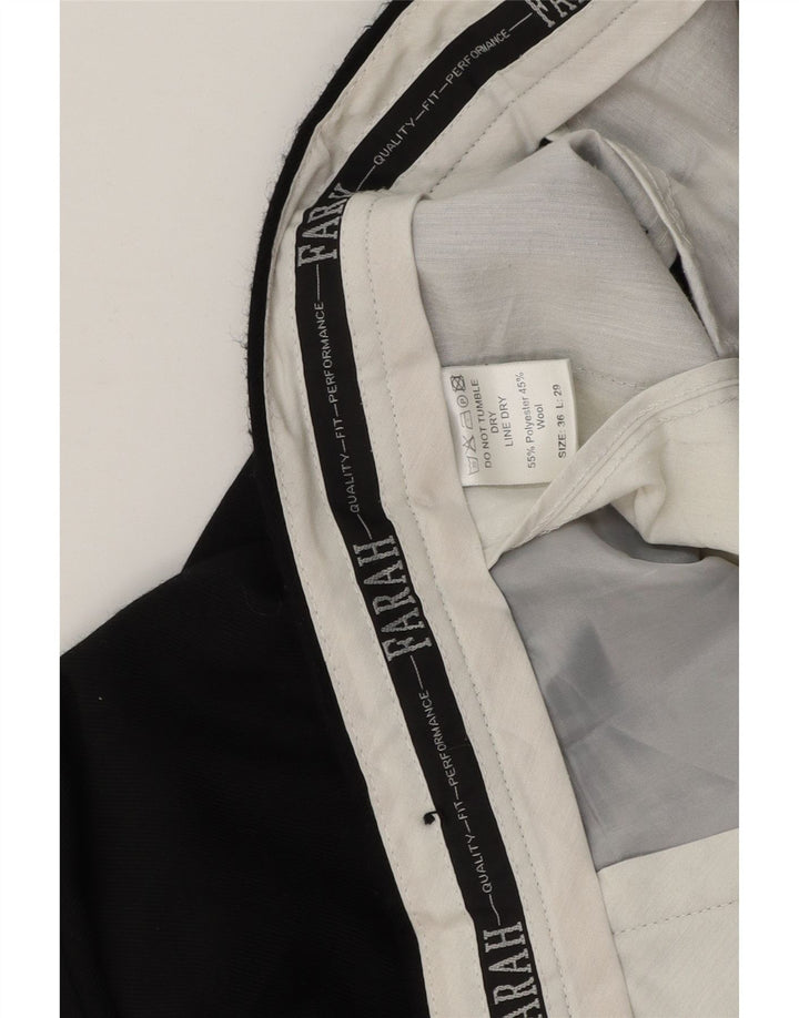 Farah Pantalon de Costume Droit Homme W36 L29 Noir Polyester