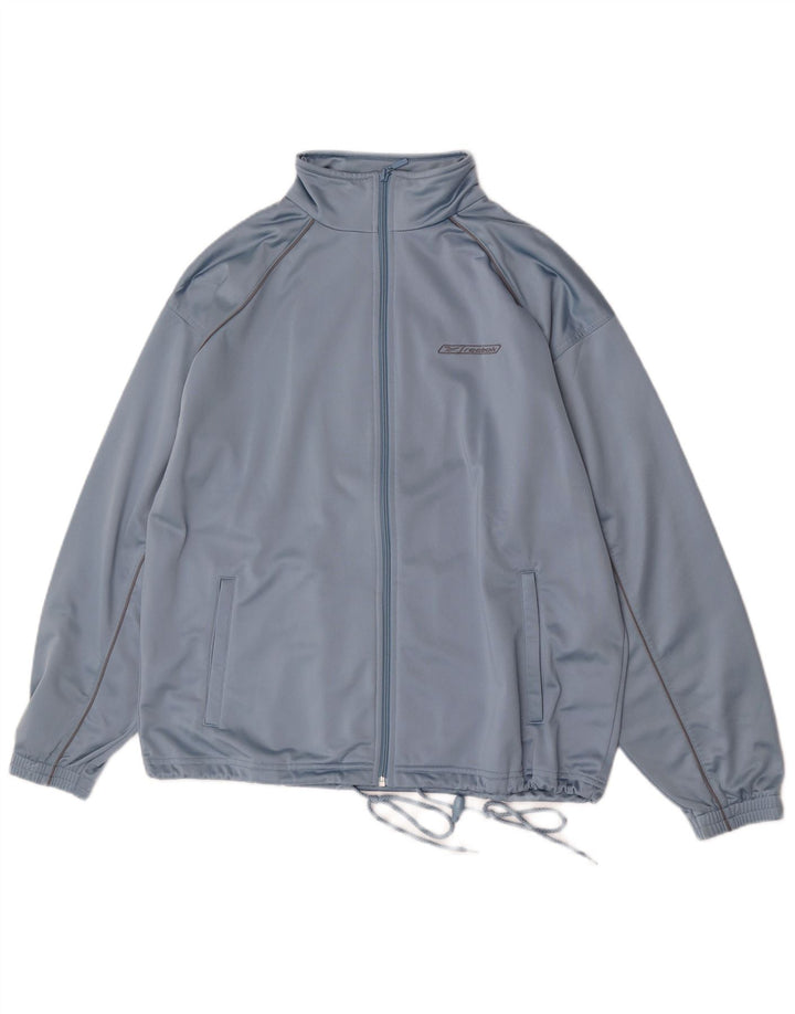 Reebok Veste de survêtement coupe ample graphique pour homme, petit, bleu, polyester