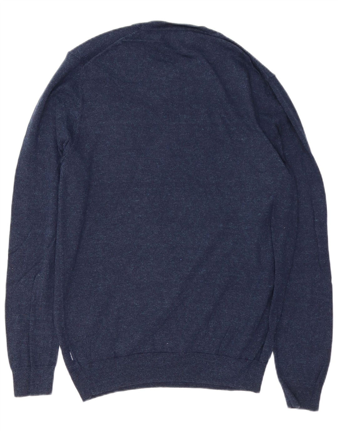 SUPERDRY Pull col rond homme en coton moucheté bleu marine moyen