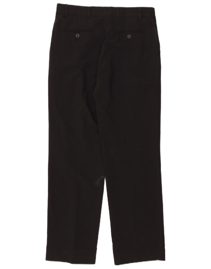 Marks & Spencer Pantalon de Costume Droit Femme W32 L31 Noir Polyester