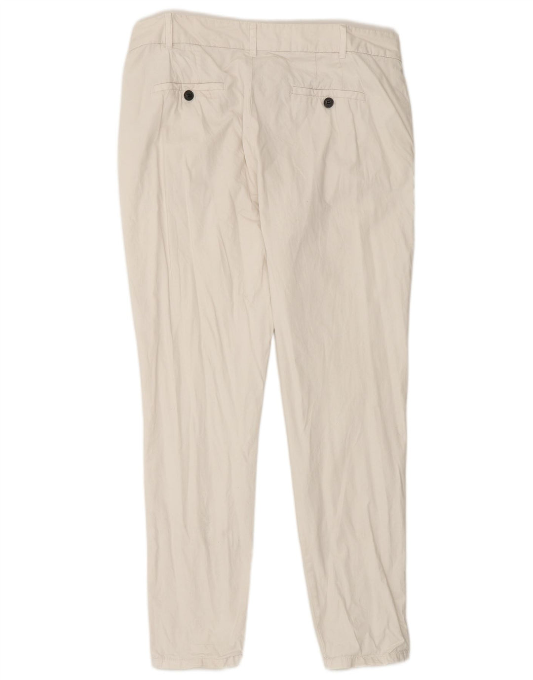 Pantalon Chino Slim Femme Zara Moyen W32 L30 Coton Blanc