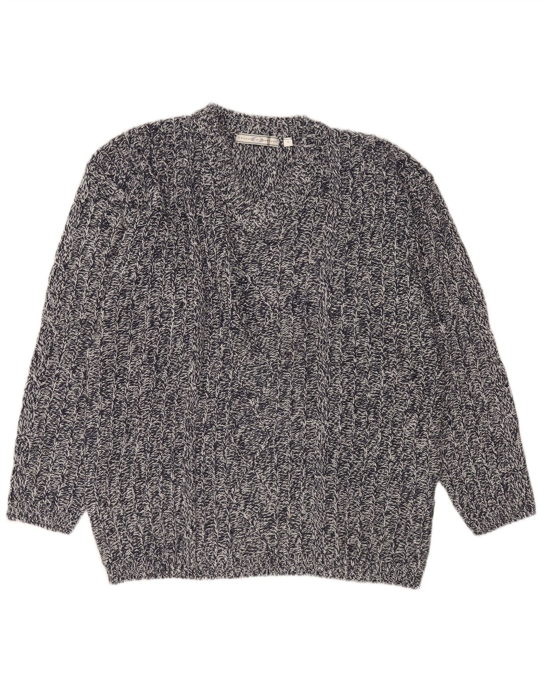 Lotto Pull Col V Homme Grand Acrylique Moucheté Bleu Marine