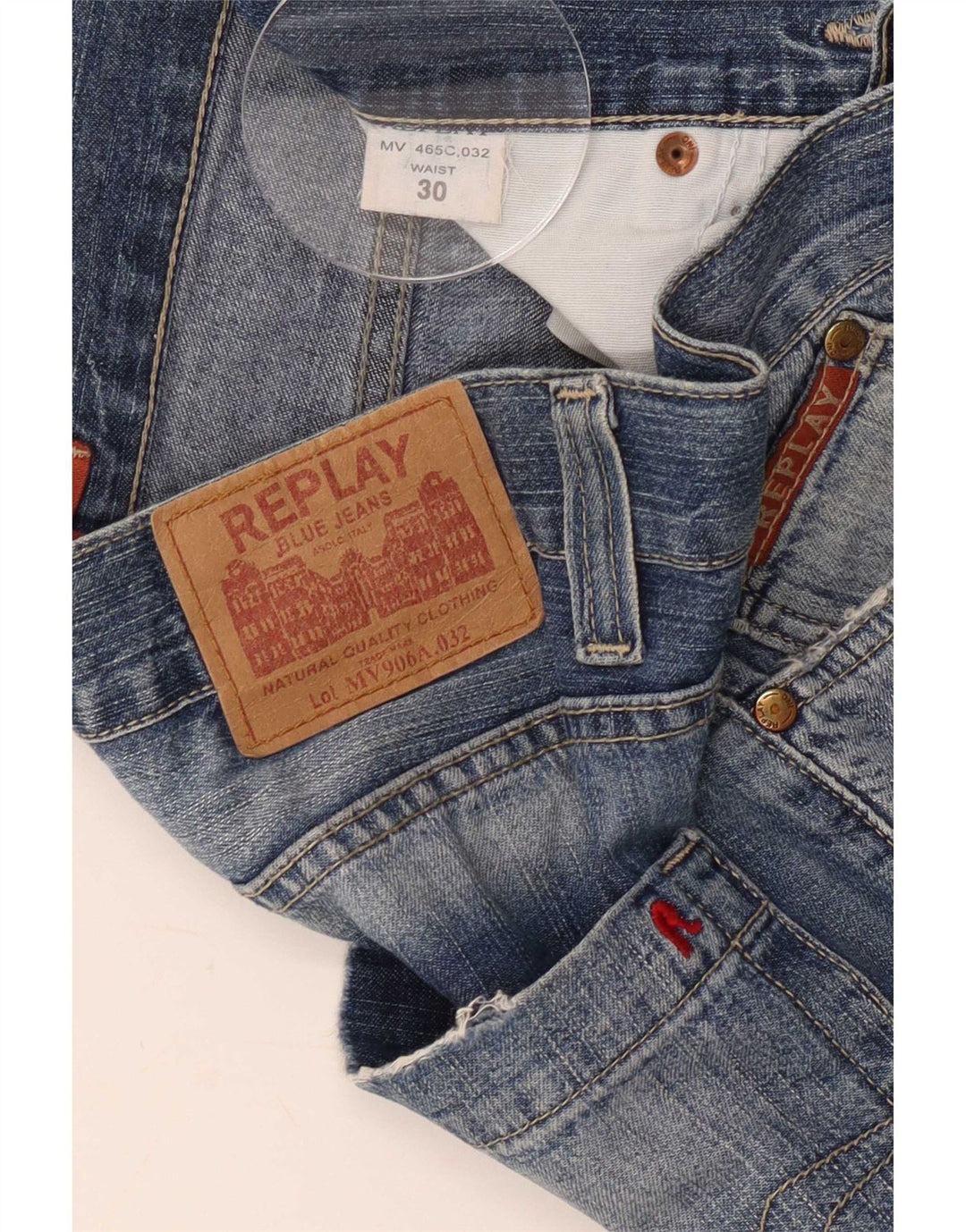Replay Jean Droit Homme W30 L27 Bleu Coton