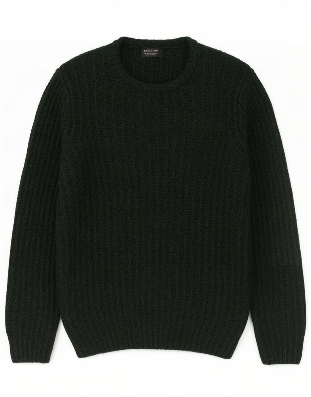Zara Pull Col Rond Homme Vert Moyen Acrylique