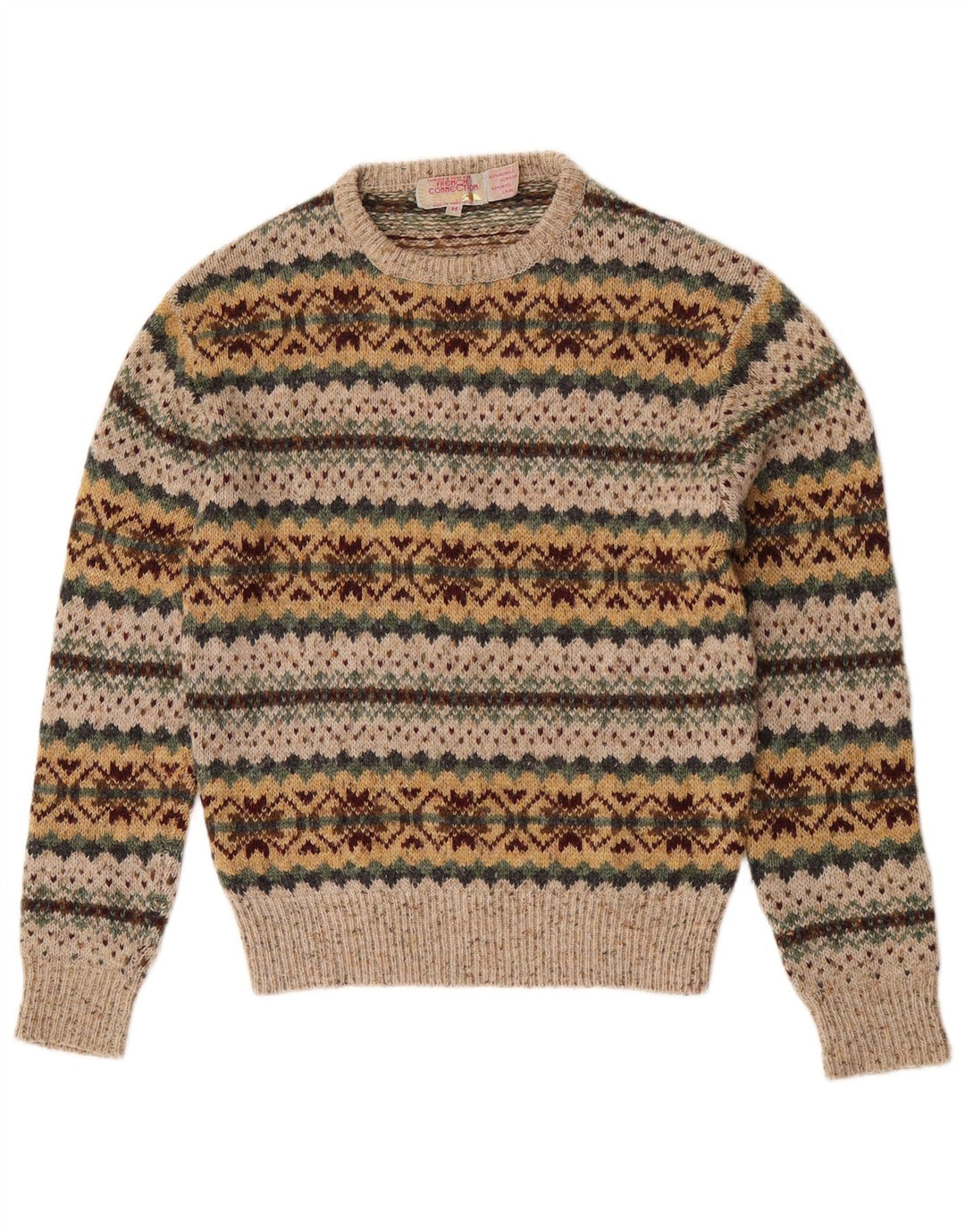 French Connection Pull ras du cou pour femme UK 14 Beige moyen