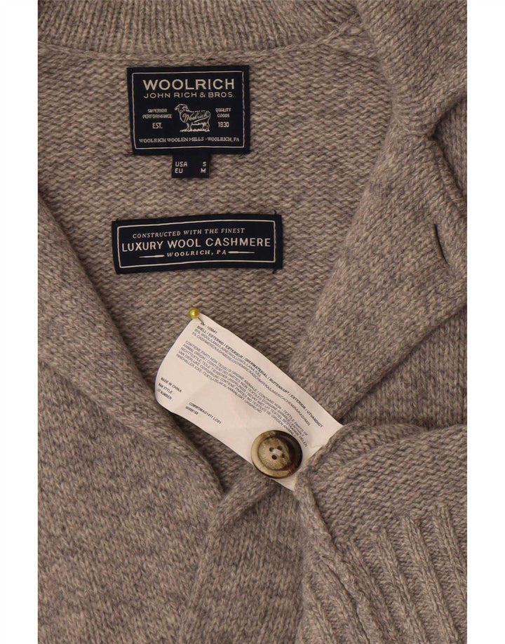 Woolrich Cardigan Pull Homme Gris Moyen Laine