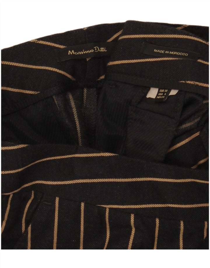 MASSIMO DUTTI Pantalon Chino Taille Haute Femme EU 38 Small W28 L28 Noir