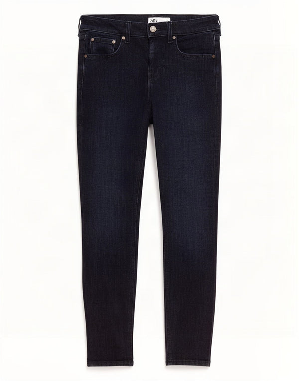 Zara Jean skinny femme EU 38 Small W28 L28 Bleu marine