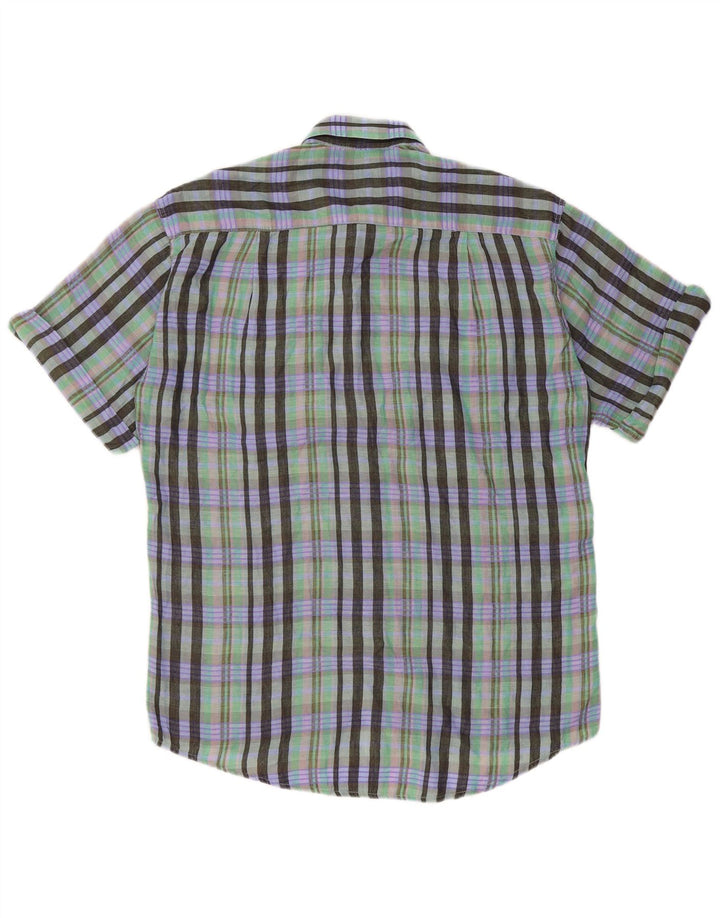 Levi's Chemise à Manches Courtes Homme Grand Carreau Vert