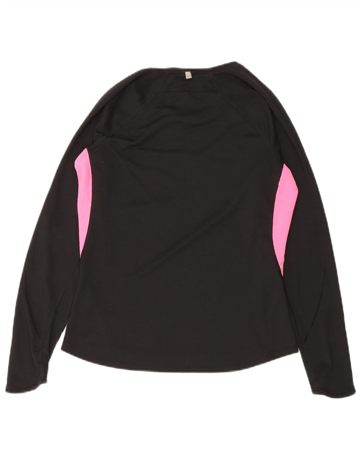 Nike Haut Dri Fit à manches longues pour femme UK 12/14 Noir moyen Colourblock